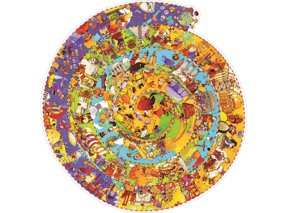 DJECO Kulaté puzzle Historie 350 dílků