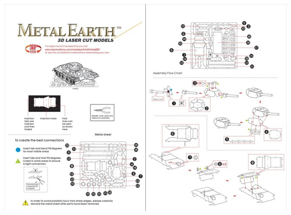 METAL EARTH 3D puzzle Tank T-34