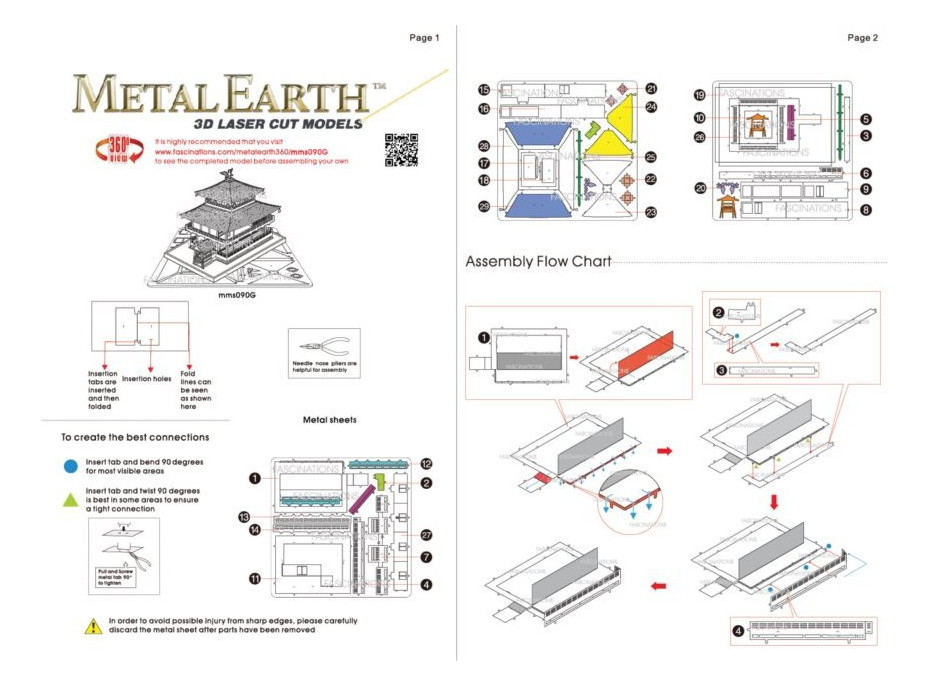 METAL EARTH 3D puzzle Chrám Kinkaku-ji (zlatý)