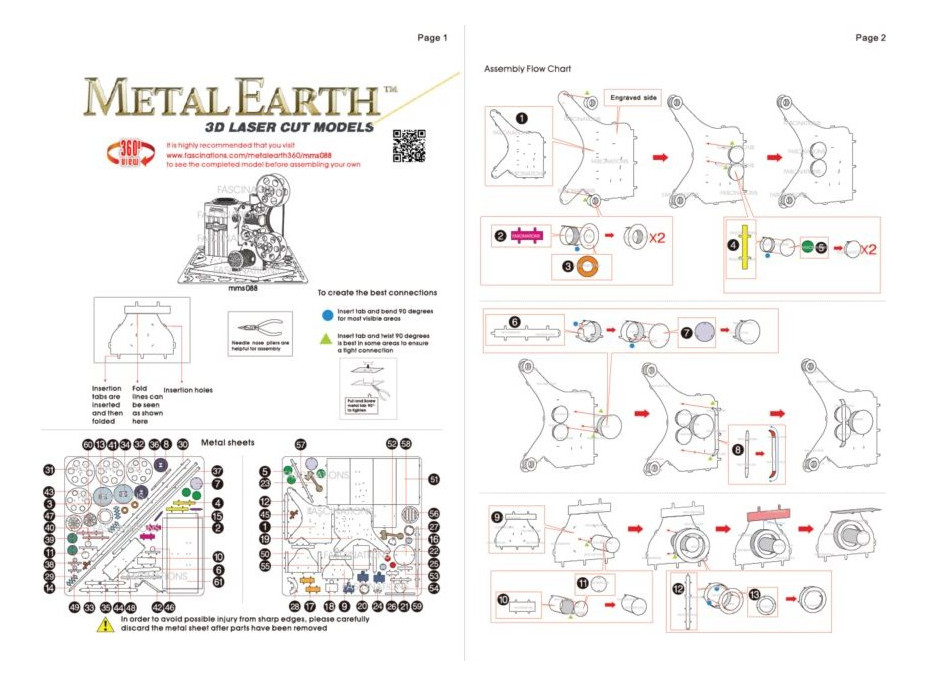 METAL EARTH 3D puzzle Filmový projektor