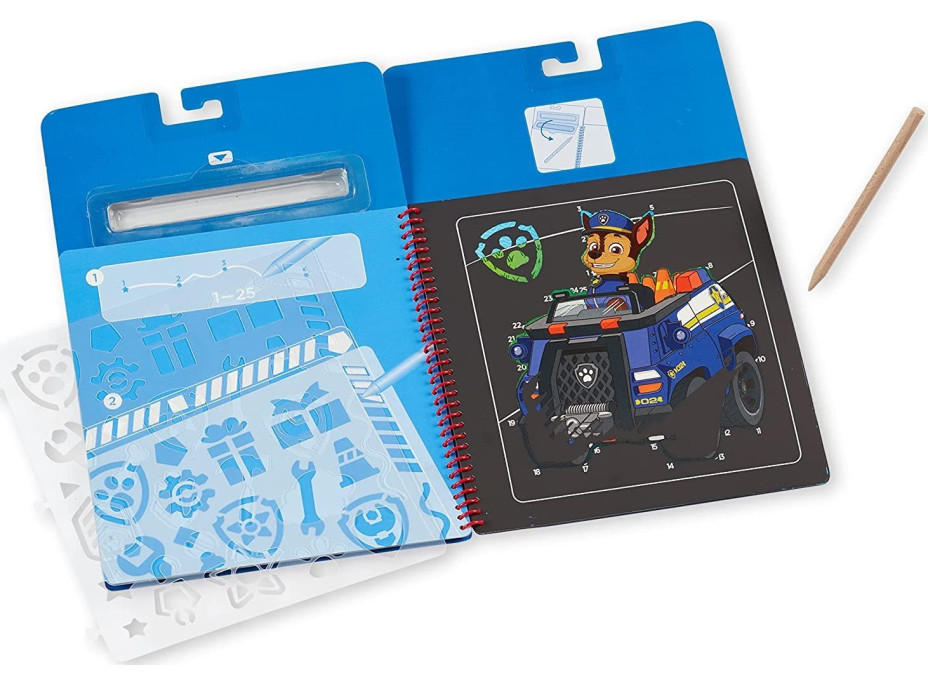 NICKELODEON Škrabací obrázky v bloku Tlapková patrola