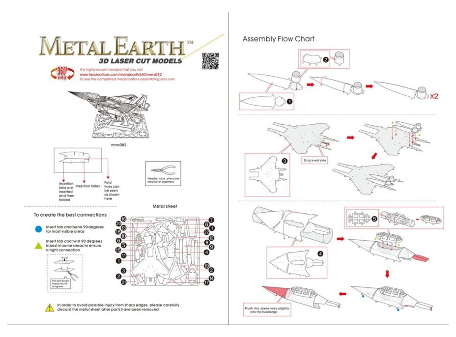 METAL EARTH 3D puzzle Stíhací letoun F-15 Eagle