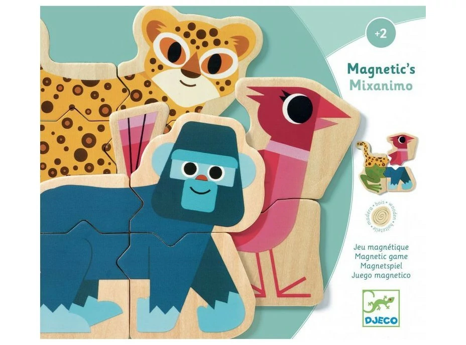 DJECO Magnetická skládačka Pomíchaná zvířátka