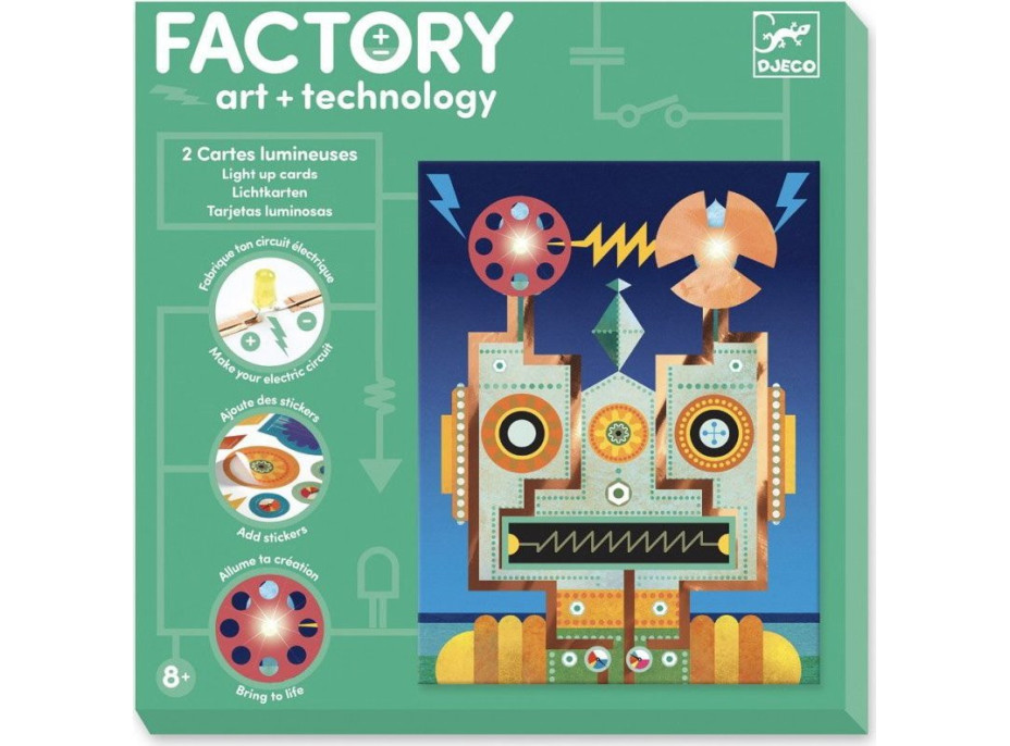 DJECO Světélkující obrázky Roboti