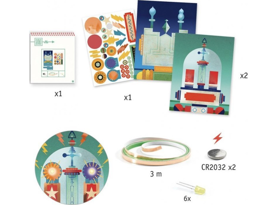 DJECO Světélkující obrázky Roboti