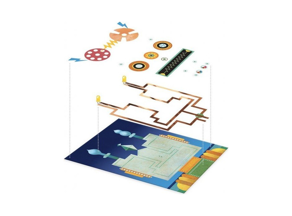 DJECO Světélkující obrázky Roboti