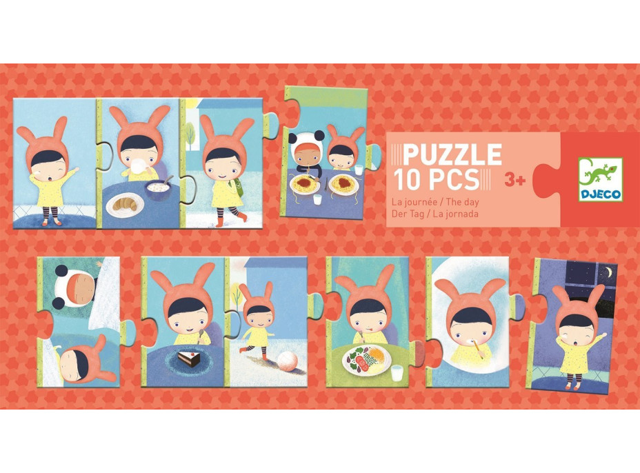 DJECO Puzzle Můj den 10 dílků