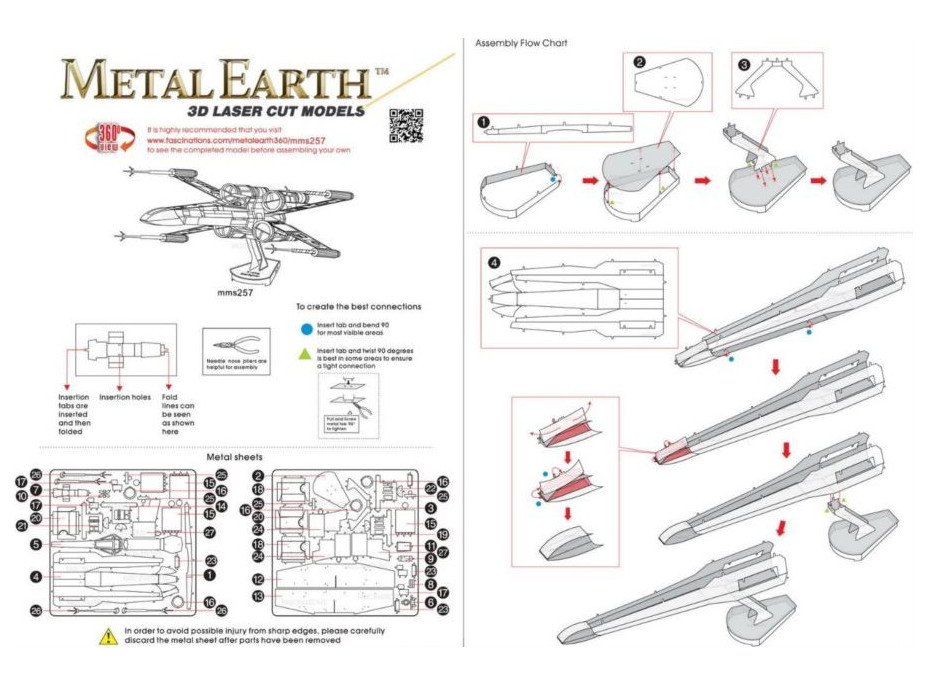 METAL EARTH 3D puzzle Star Wars: X-Wing