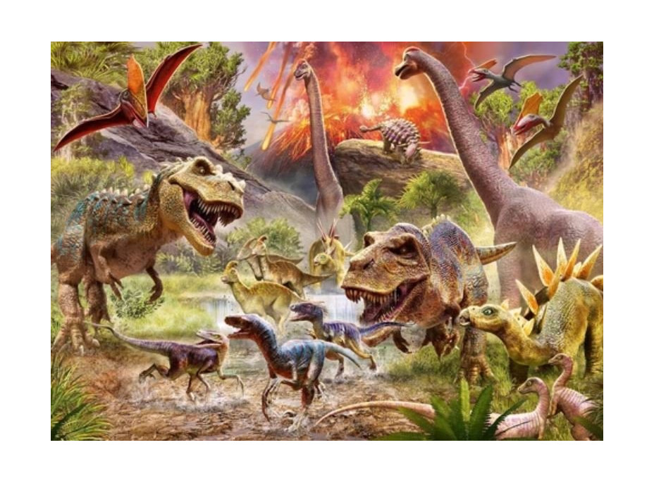 RAVENSBURGER Puzzle Dinosauři na útěku 60 dílků