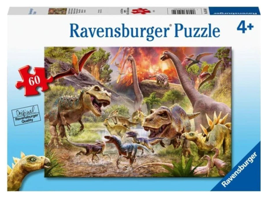 RAVENSBURGER Puzzle Dinosauři na útěku 60 dílků