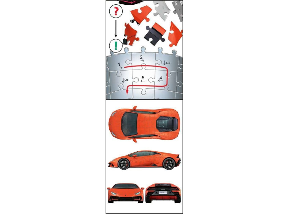 RAVENSBURGER 3D puzzle Lamborghini Huracan 108 dílků