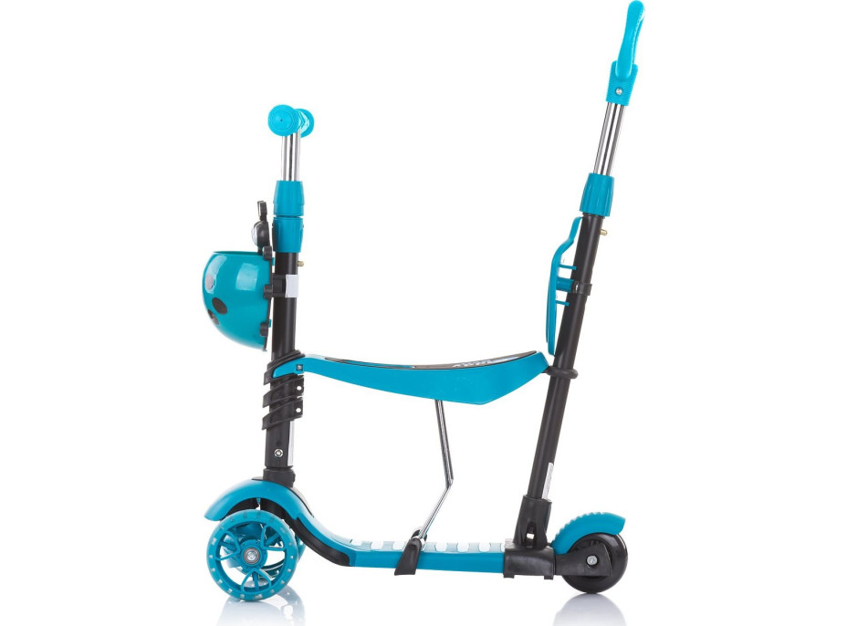 CHIPOLINO Koloběžka s vodící tyčí Kiddy Evo 3v1 Ocean