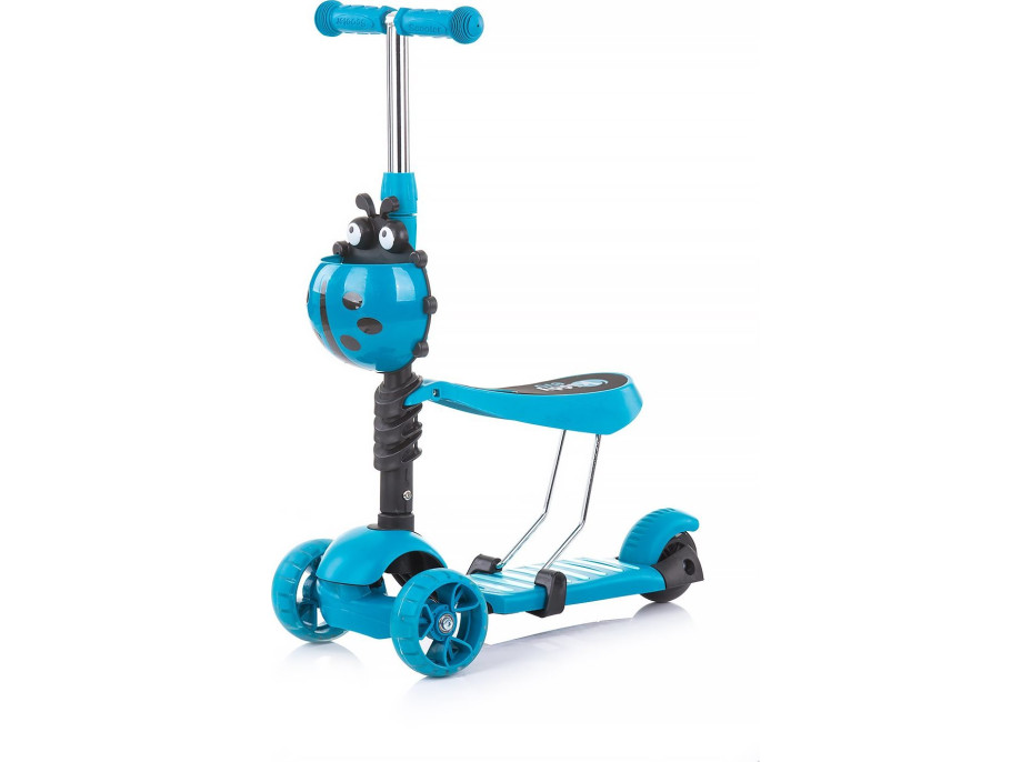 CHIPOLINO Koloběžka s vodící tyčí Kiddy Evo 3v1 Ocean