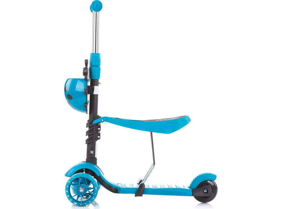 CHIPOLINO Koloběžka s vodící tyčí Kiddy Evo 3v1 Ocean
