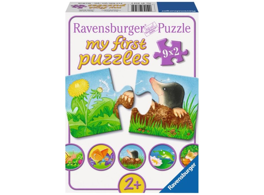 RAVENSBURGER Moje první puzzle Zvířátka na zahrádce 9x2 dílky