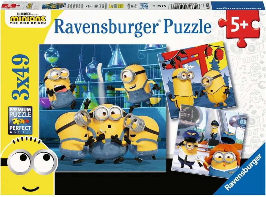 RAVENSBURGER Puzzle Mimoni 2: Padouch přichází 3x49 dílků