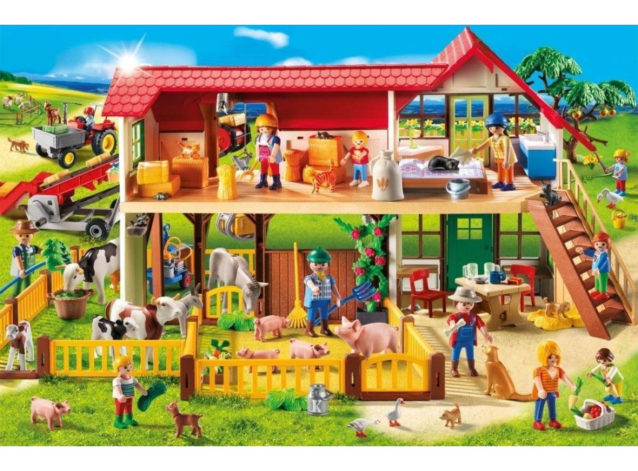 SCHMIDT Puzzle Playmobil Farma 100 dílků + figurka Playmobil