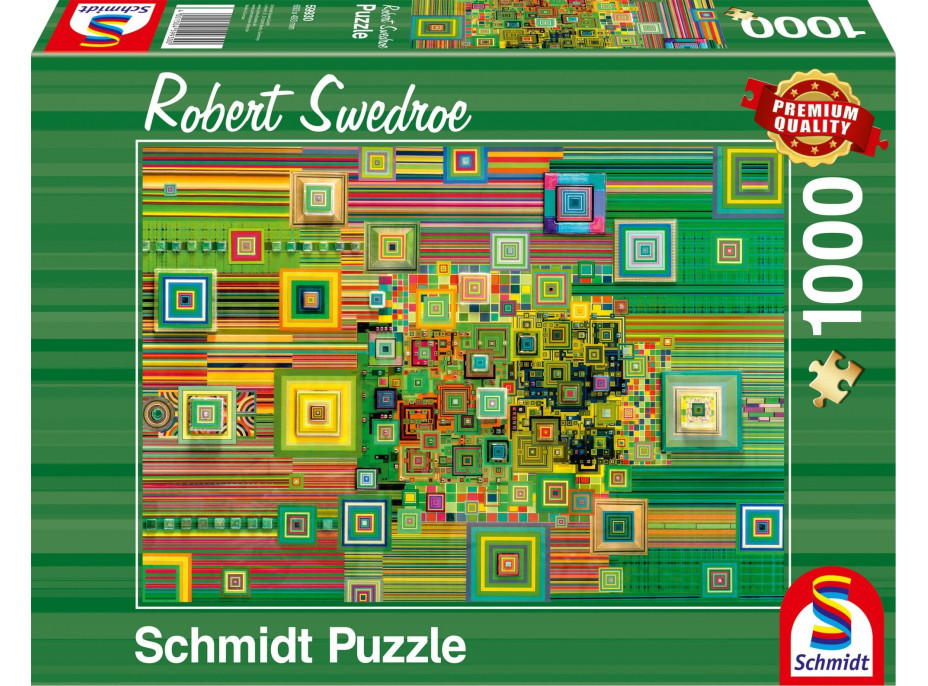 SCHMIDT Puzzle Zelený flashdisk 1000 dílků