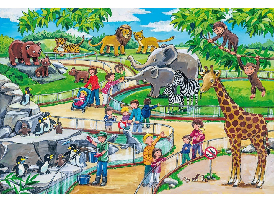 SCHMIDT Puzzle Den v zoo 3x24 dílků