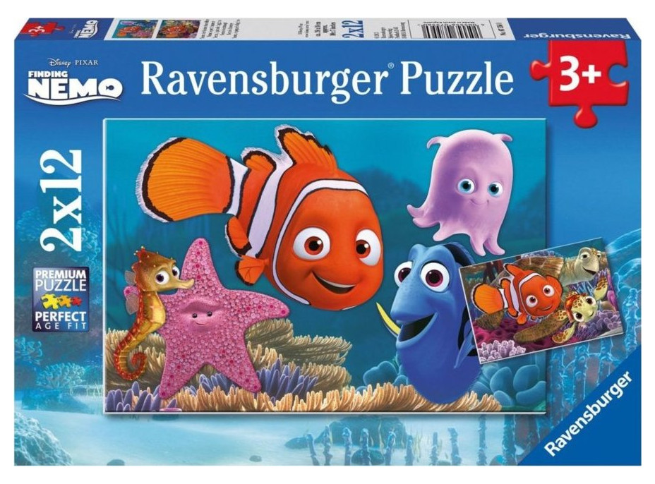 RAVENSBURGER Puzzle Hledá se Nemo 2x12 dílků