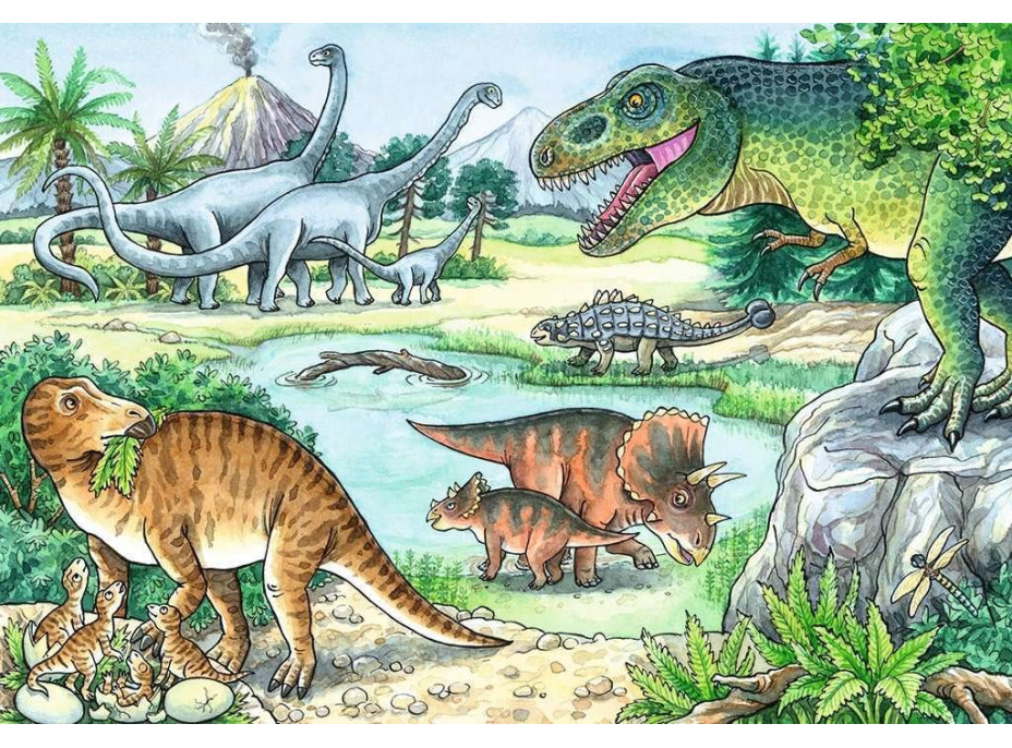 RAVENSBURGER Puzzle Svět dinosaurů 2x24 dílků