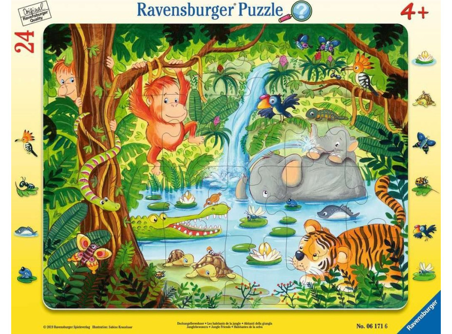 RAVENSBURGER Puzzle Přátelé z džungle 24 dílků