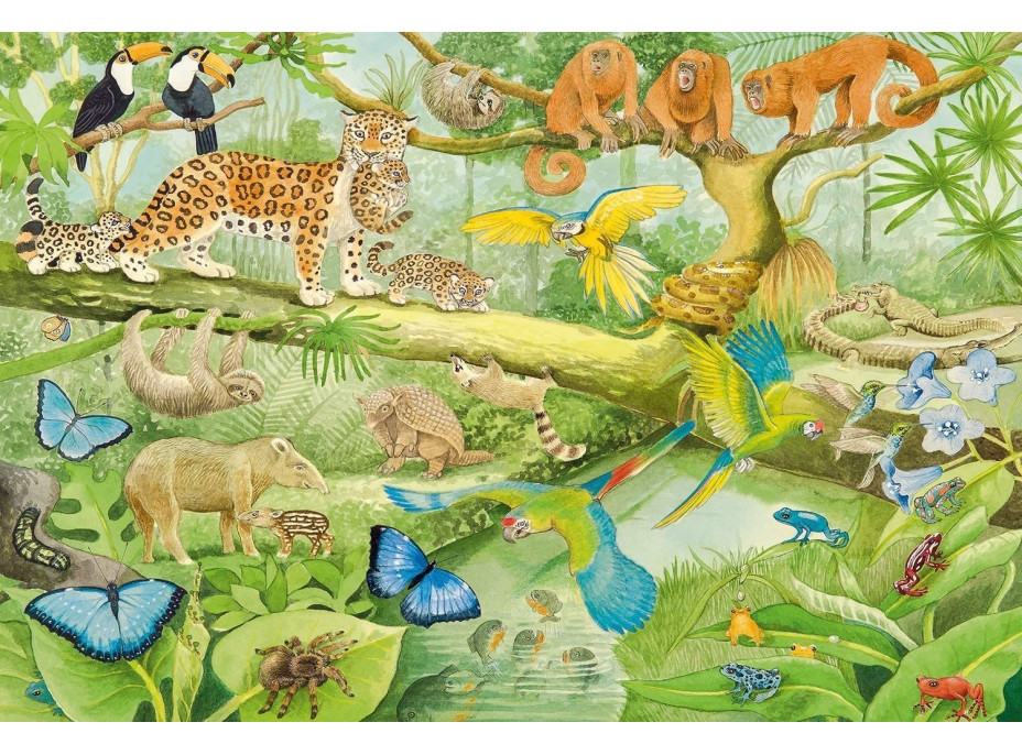 SCHMIDT Puzzle Zvířata v džungli 100 dílků