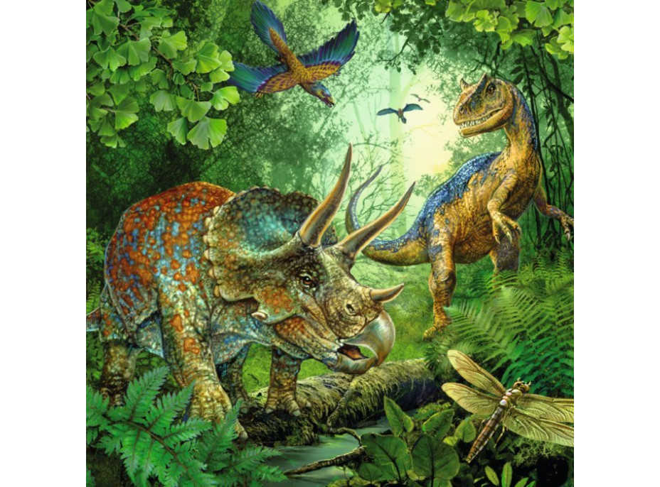 RAVENSBURGER Puzzle Úžasní dinosauři 3x49 dílků