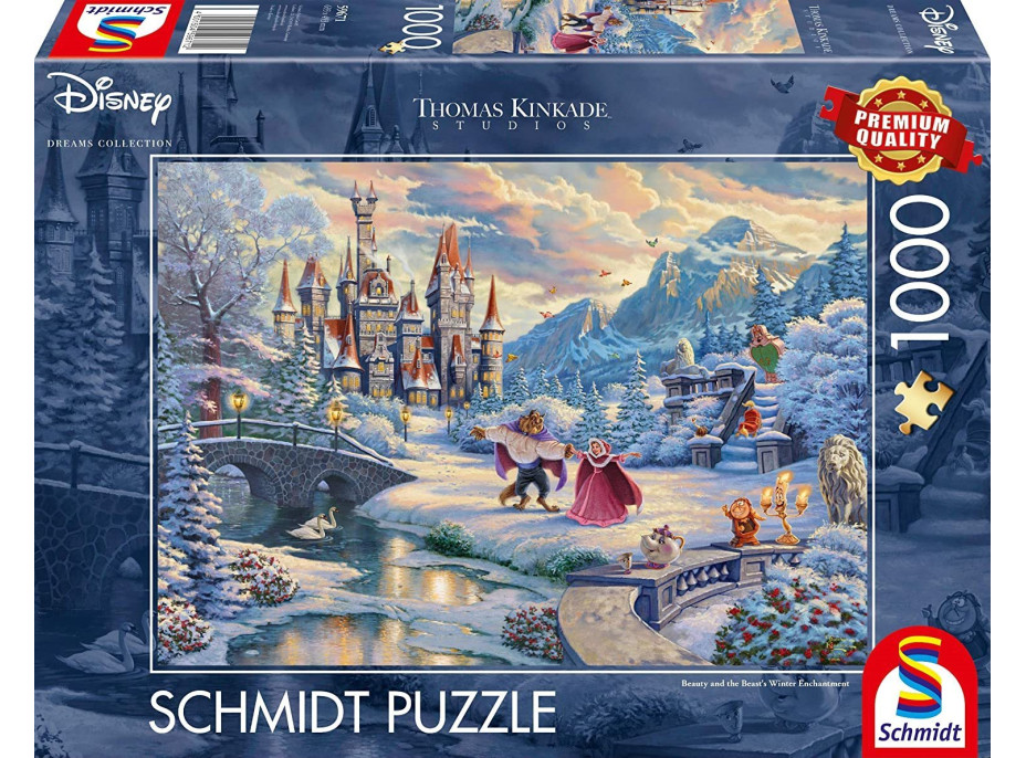 SCHMIDT Puzzle Kráska a zvíře: Zimní kouzlo 1000 dílků