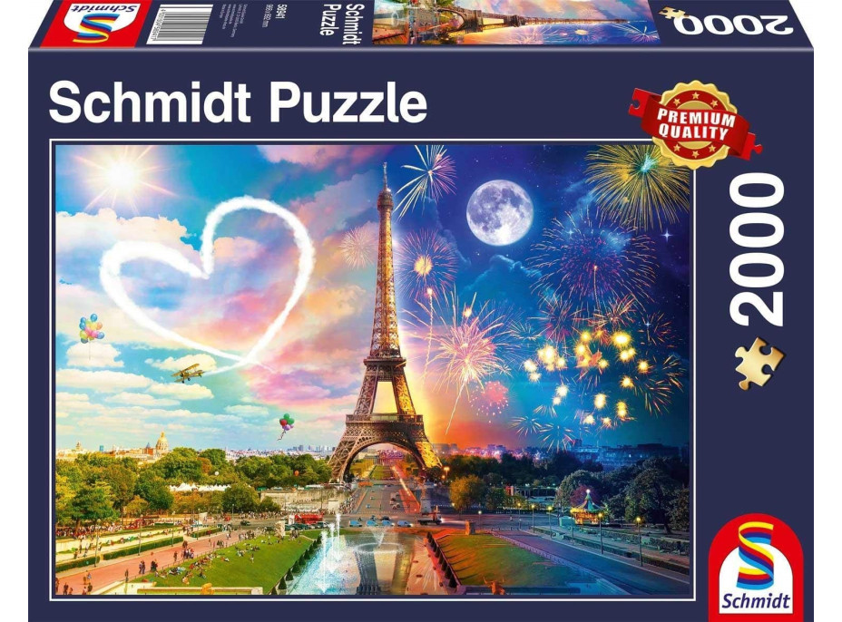 SCHMIDT Puzzle Paříž ve dne, v noci 2000 dílků