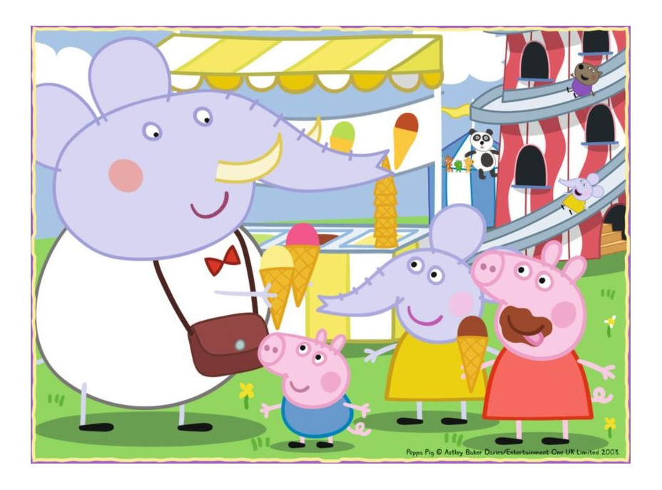 RAVENSBURGER Puzzle Prasátko Peppa: Zábavné dny 4v1 (12,16,20,24 dílků)