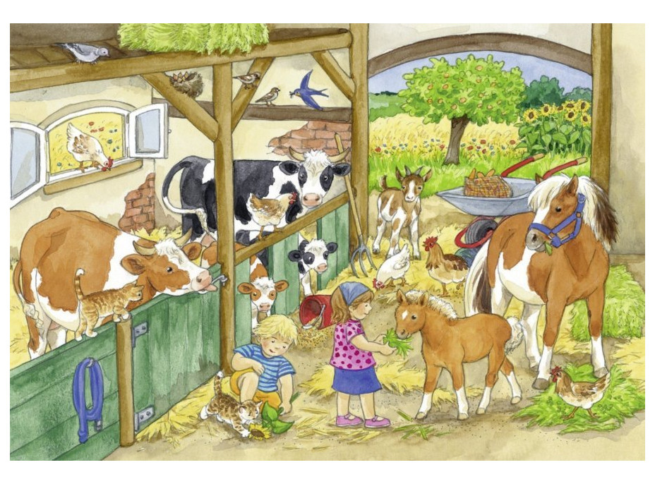 RAVENSBURGER Puzzle Den na farmě 2x24 dílků