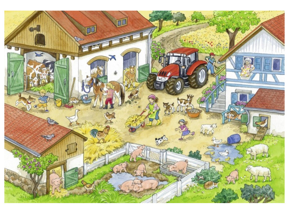 RAVENSBURGER Puzzle Den na farmě 2x24 dílků
