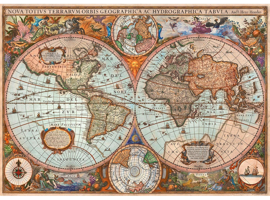 SCHMIDT Puzzle Historická mapa světa 3000 dílků