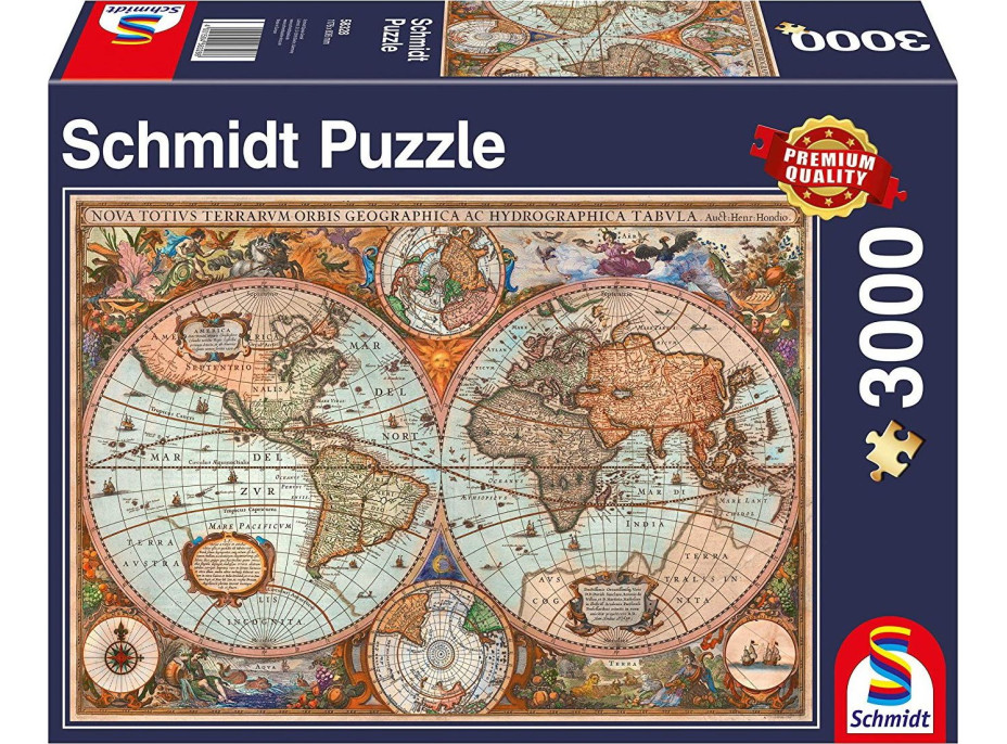 SCHMIDT Puzzle Historická mapa světa 3000 dílků