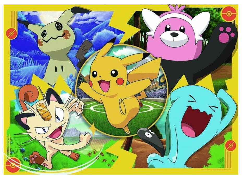 RAVENSBURGER Puzzle Pokémoni z Alola 4x100 dílků