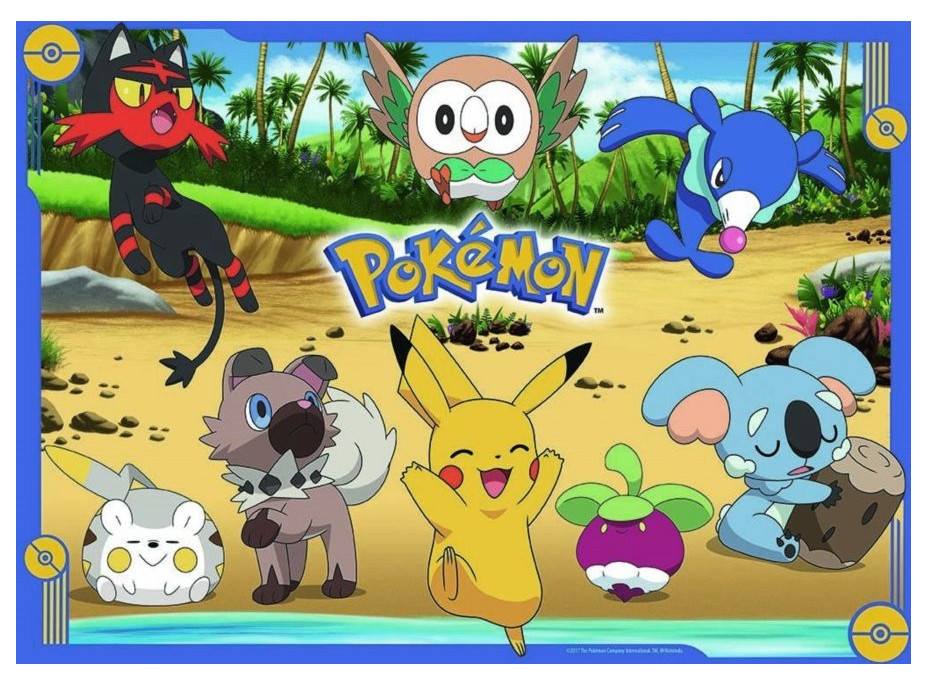 RAVENSBURGER Puzzle Pokémoni z Alola 4x100 dílků