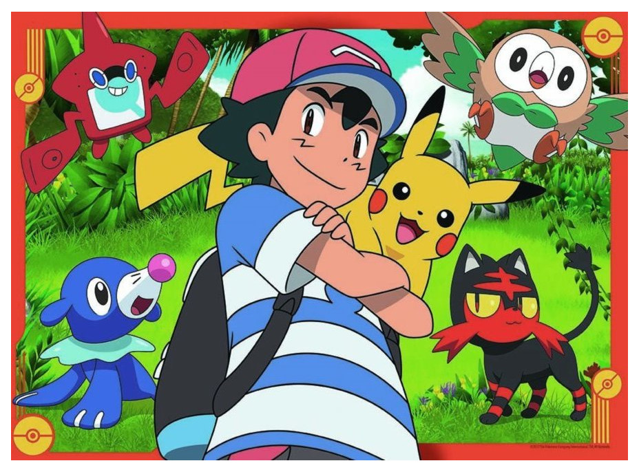 RAVENSBURGER Puzzle Pokémoni z Alola 4x100 dílků