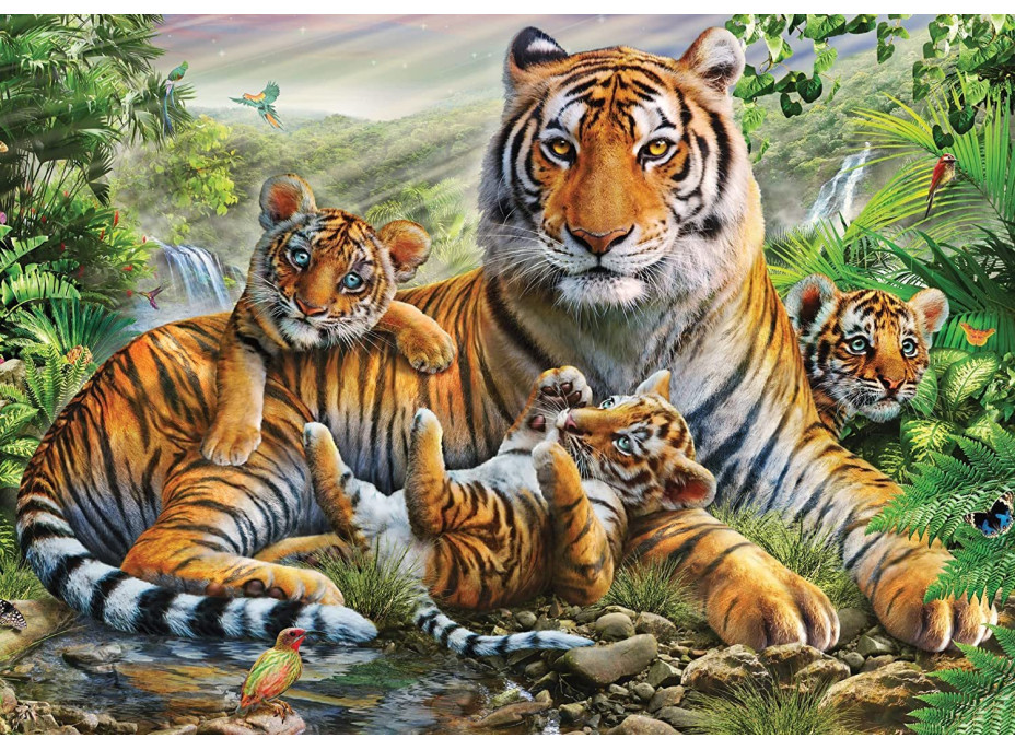 SCHMIDT Puzzle Tygřice a mláďata 1000 dílků