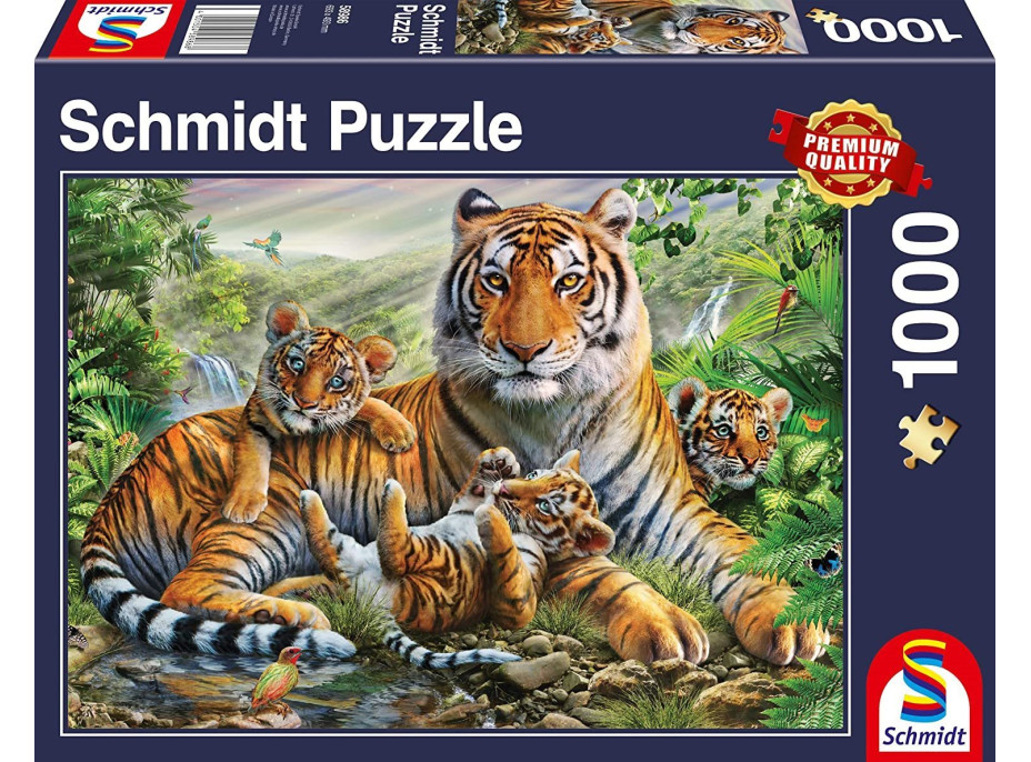 SCHMIDT Puzzle Tygřice a mláďata 1000 dílků