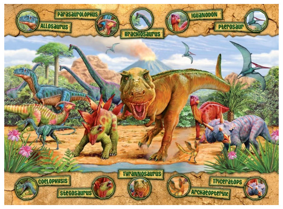 RAVENSBURGER Puzzle Dinosauři XXL 100 dílků