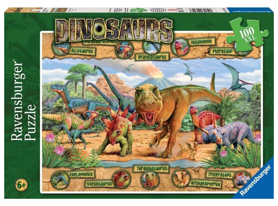 RAVENSBURGER Puzzle Dinosauři XXL 100 dílků