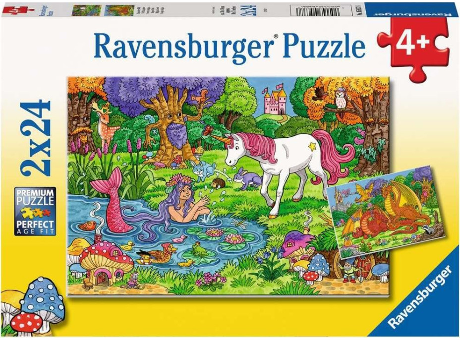 RAVENSBURGER Puzzle Kouzelný les 2x24 dílků