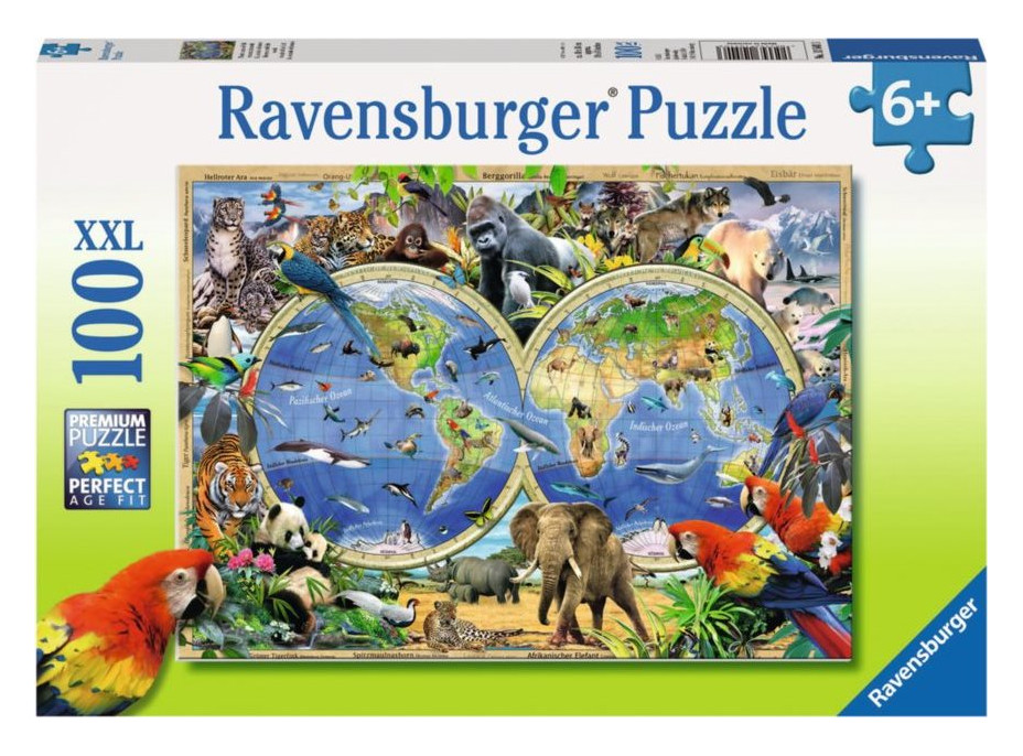 RAVENSBURGER Puzzle Svět divokých zvířat XXL 100 dílků