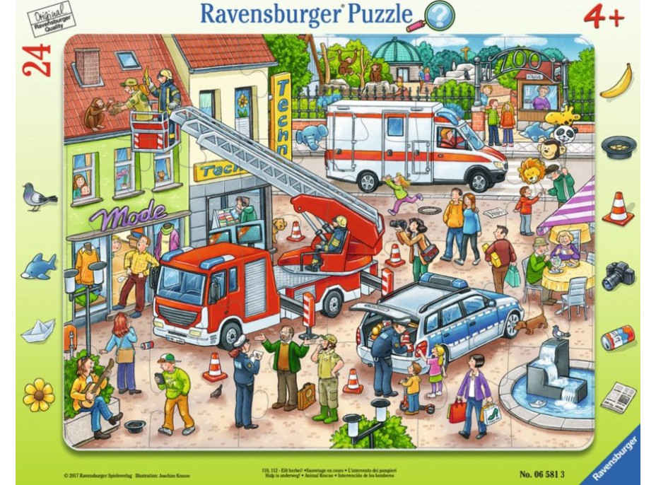 RAVENSBURGER Puzzle Záchrana zvířátek 24 dílků