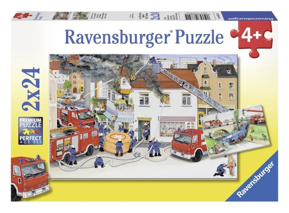 RAVENSBURGER Puzzle S hasičským sborem 2x24 dílků