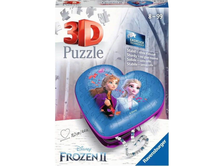 RAVENSBURGER 3D puzzle Srdce Ledové království 2, 54 dílků