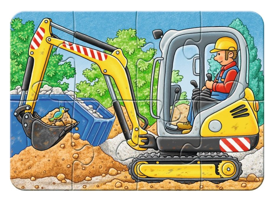 RAVENSBURGER Moje první puzzle Dopravní stroje 4v1 (2,4,6,8 dílků)