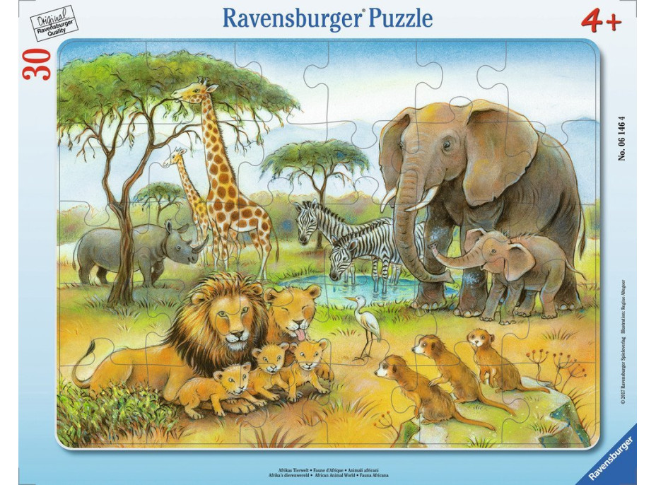 RAVENSBURGER Puzzle Africká zvířata 30 dílků