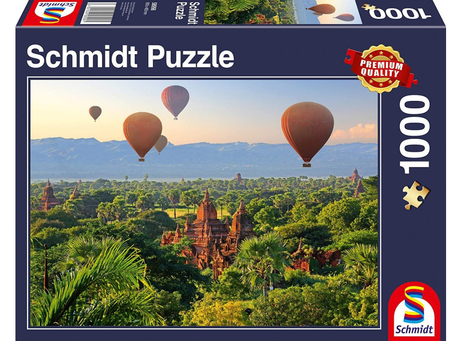 SCHMIDT Puzzle Horkovzdušné balóny nad Mandalay 1000 dílků